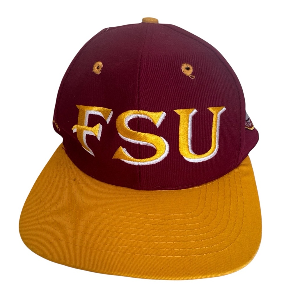 Vintage Florida State University Seminoles Maroon Red and Gold Baseball Cap Hat